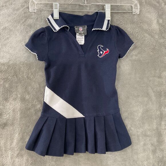 Toddler girl  NFL Team Apparel Houston Texans cheer uniform 2T Dress - Picture 1 of 8